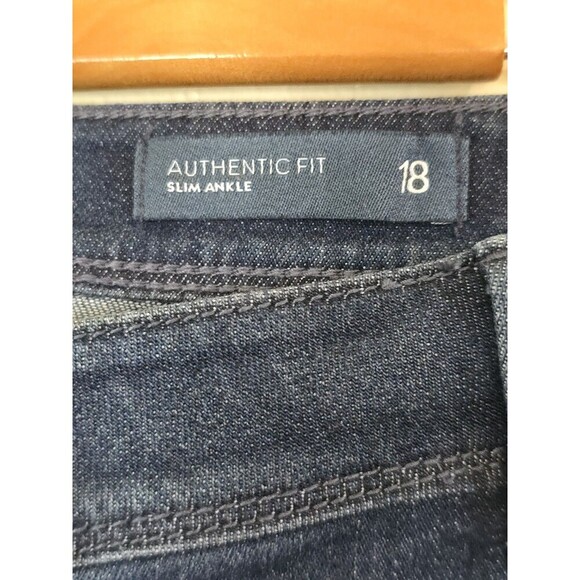 J.Jill Denim Authentic Fit Slim Ankle Jeans Womens Size 18 Blue Stretch Mid Rise - Picture 7 of 11